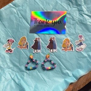 Frozen-Themed BFF Kids Bracelets - Pink and Blue